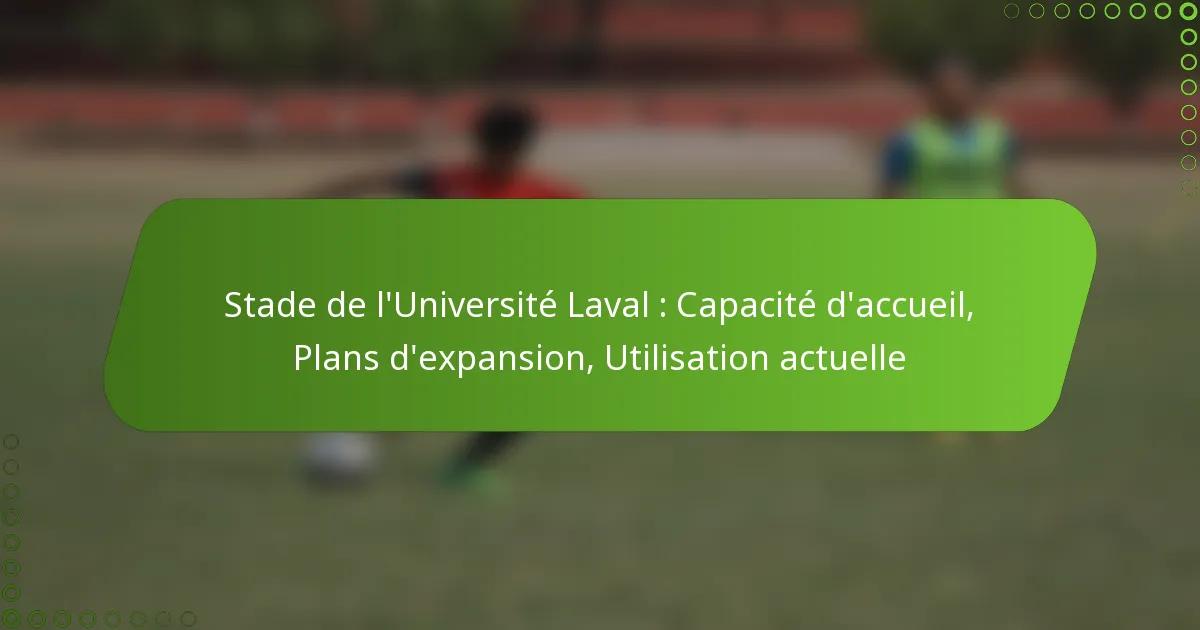 Stade de l’Université Laval : Capacité d’accueil, Plans d’expansion, Utilisation actuelle